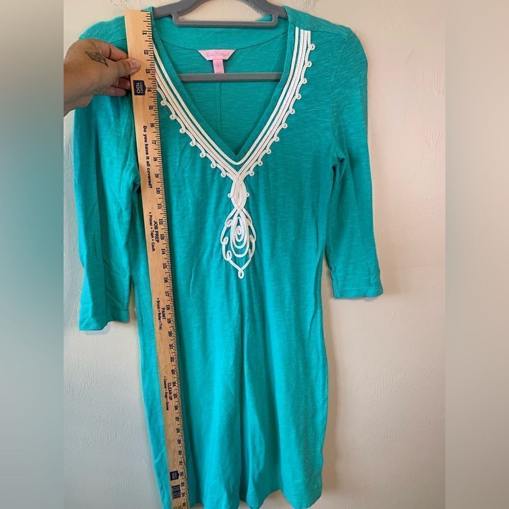 Lilly Pulitzer Breezy Turquoise Tunic Dress Size S - Picture 7 of 9